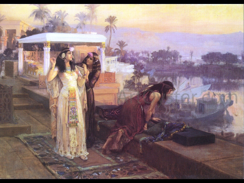  Frederick Arthur Bridgman Cleopatra on the Terraces of Philae - Canvas Print