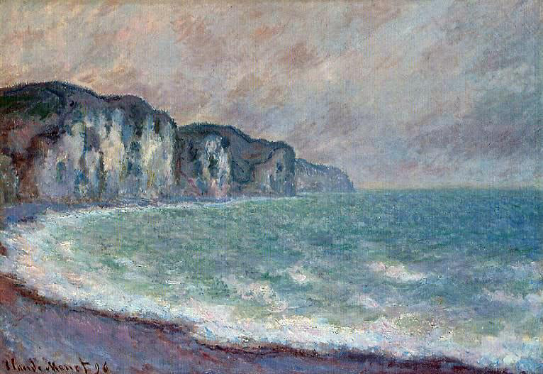  Claude Oscar Monet Cliff at Pourville - Canvas Print