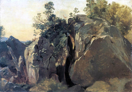  Friedrich Nerly Cliffs at Olevano - Canvas Print