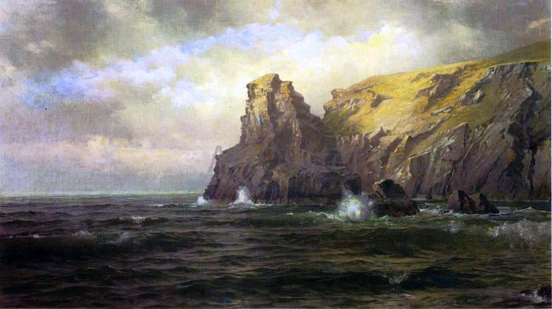  William Trost Richards Cliffs of Cornwall - Canvas Print