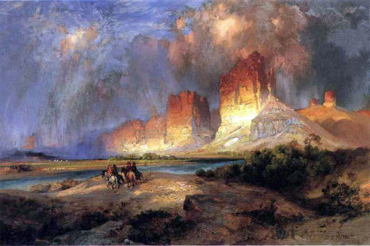  Thomas Moran Cliffs of the Upper Colorado River - Canvas Print