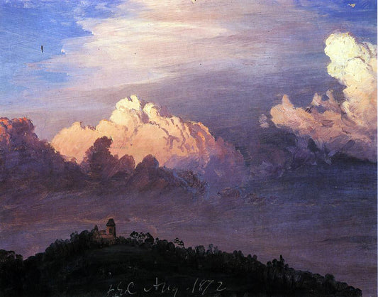  Frederic Edwin Church Clouds over Olana - Canvas Print