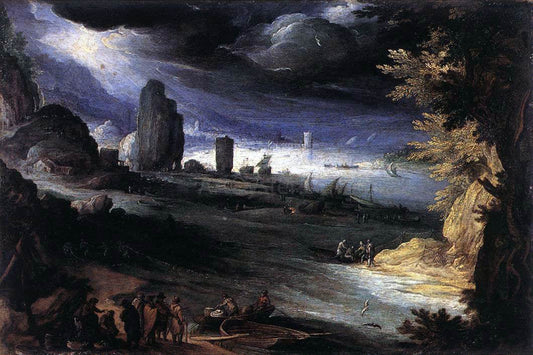  Paul Bril Coastal Landscape - Canvas Print