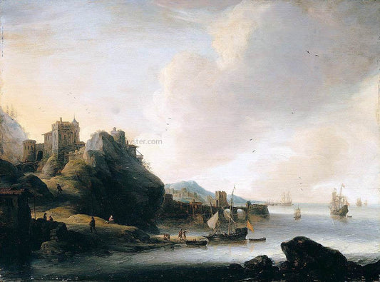  Jan Abrahamsz Beerstraten Coastal Landscape - Canvas Print