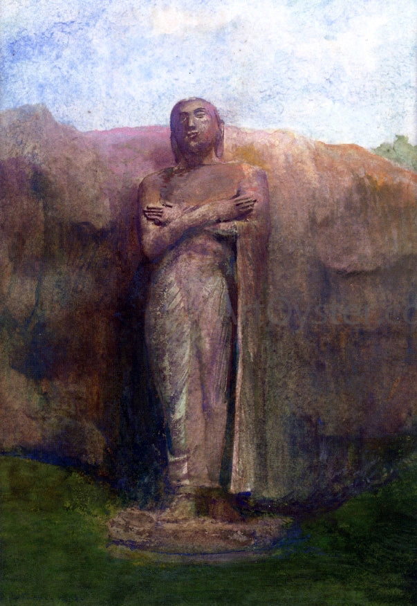 John La Farge Colossal Statue of Ananda, near the Ruined City of Pollanarua, Ceylon, 1891 - Canvas Print
