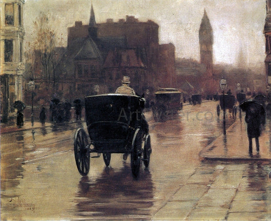  Frederick Childe Hassam Columbus Avenue, Rainy Day - Canvas Print