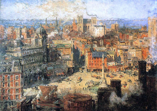  Colin Campbell Cooper Columbus Circle - Canvas Print