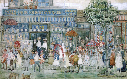  Maurice Prendergast Columbus Circle (New York) - Canvas Print