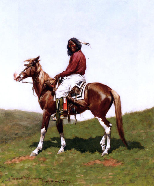  Frederic Remington Comanche Brave, Fort Reno, Indian Territory - Canvas Print