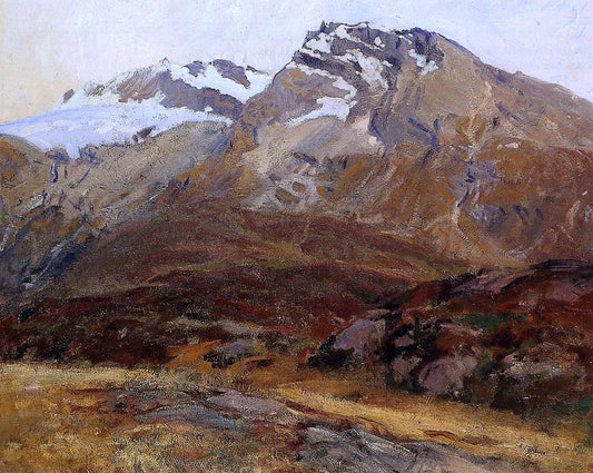  John Singer Sargent Coming Down from Mont Blanc (also known as Hubshorn Mountain, Simplon Pass) - Canvas Print