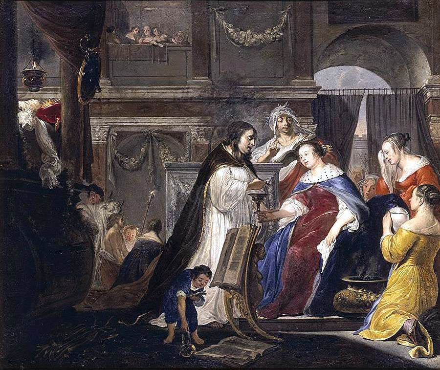  Arnold Houbraken Commemoration of King Mausolus by Queen Artemisia - Canvas Print