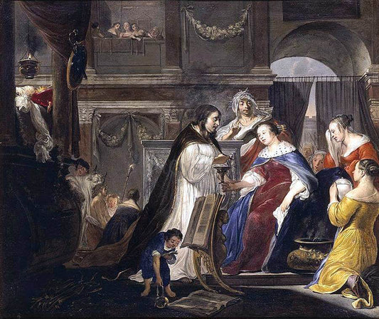  Arnold Houbraken Commemoration of King Mausolus by Queen Artemisia - Canvas Print