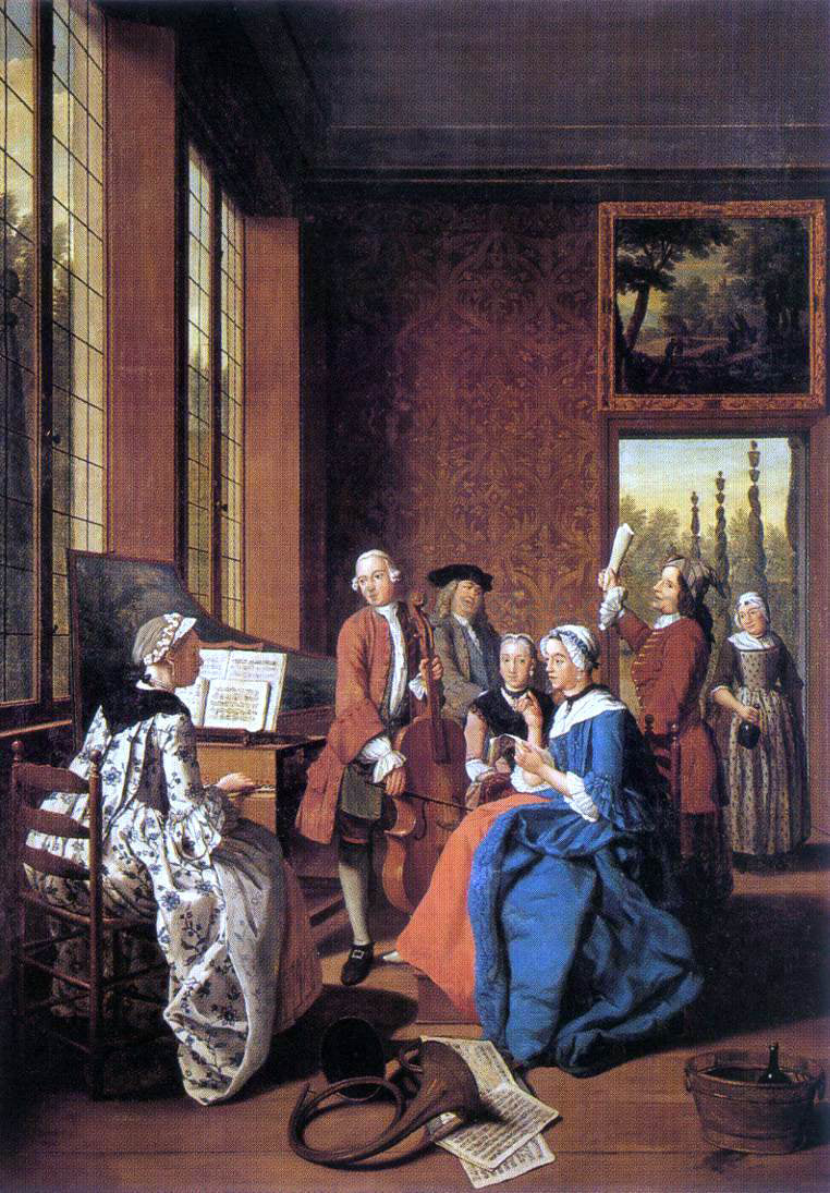  II Jan Horemans Concert in an Interior - Canvas Print