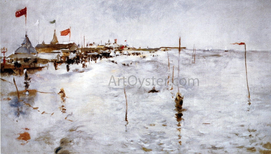  John Twachtman Coney Island: From Brighton Pier - Canvas Print