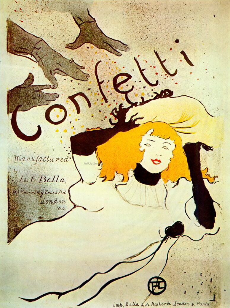  Henri De Toulouse-Lautrec Confetti - Canvas Print