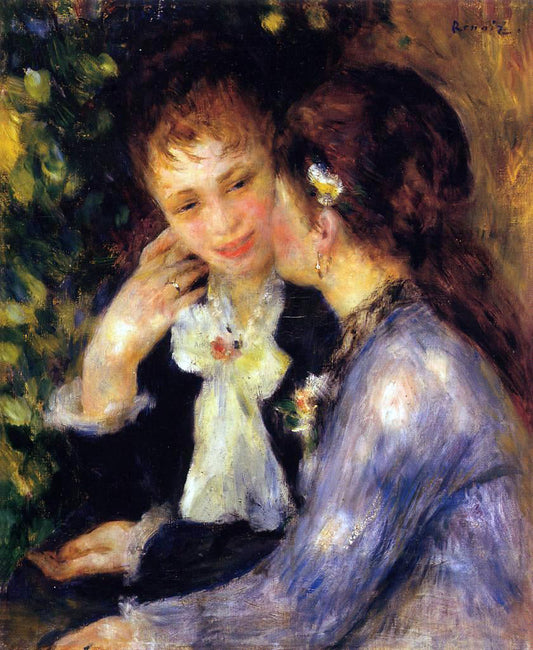  Pierre Auguste Renoir Confidences - Canvas Print