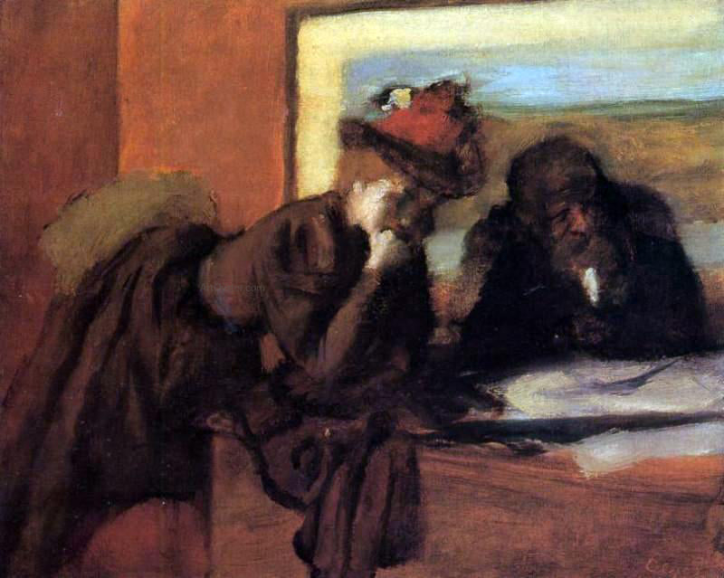  Edgar Degas Conversation - Canvas Print