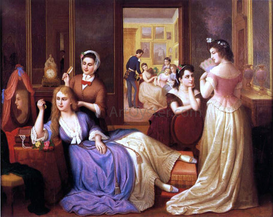  Hans Heinrich Bebie Conversation (also known as Group of Baltimore Girls) - Canvas Print