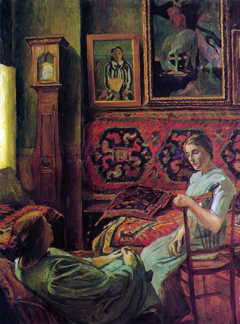  Georges-Daniel De Monfried Conversation in the Studio of Cornelia-de-Conflent - Canvas Print