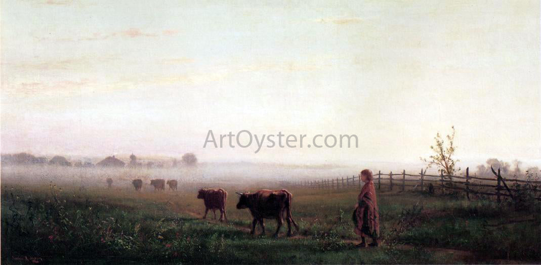  Junius R Sloan Cool Morning on the Prarie - Canvas Print