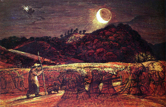  Samuel Palmer Cornfield By Moonlight - Canvas Print