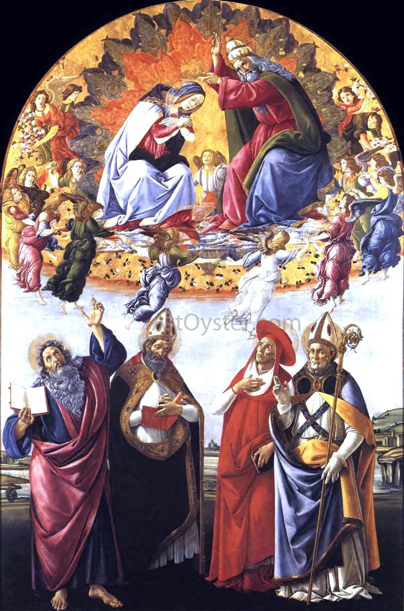  Sandro Botticelli Coronation of the Virgin (San Marco Altarpiece) - Canvas Print