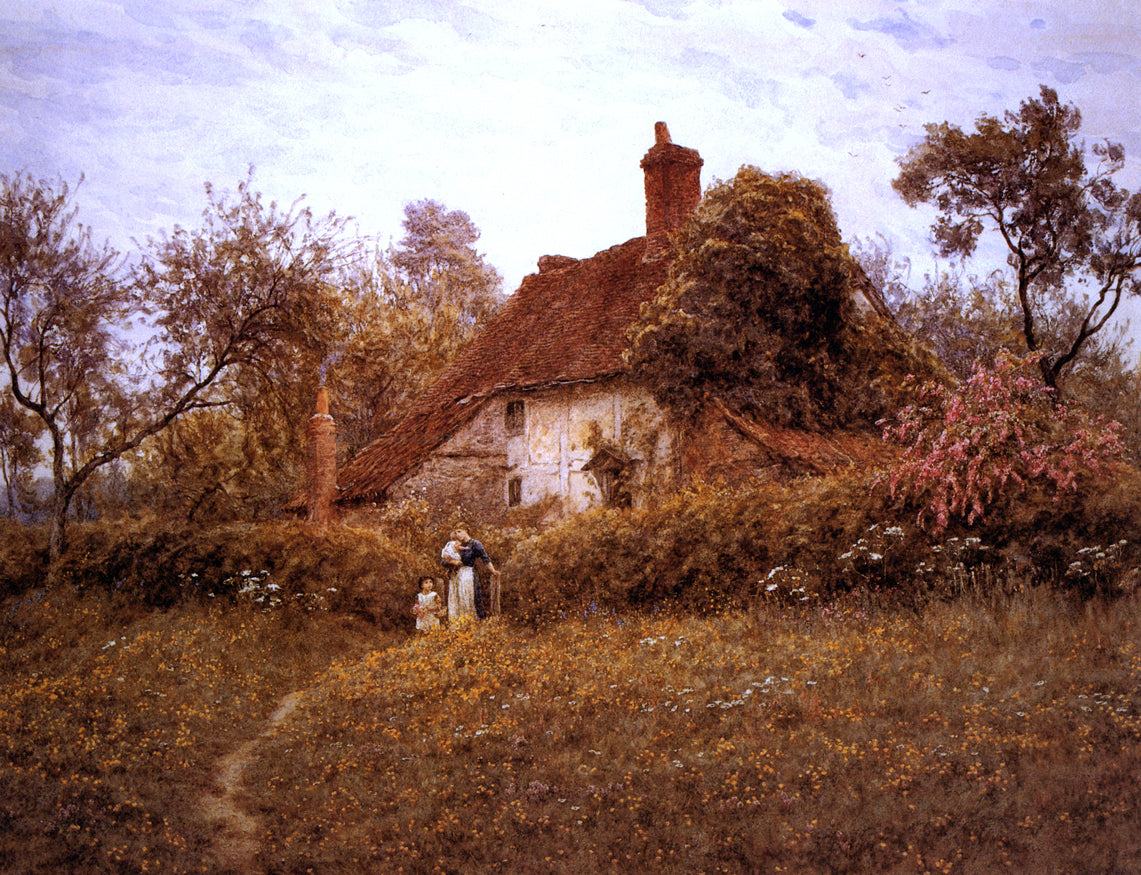  Helen Allingham Cottage at Pinner - Canvas Print