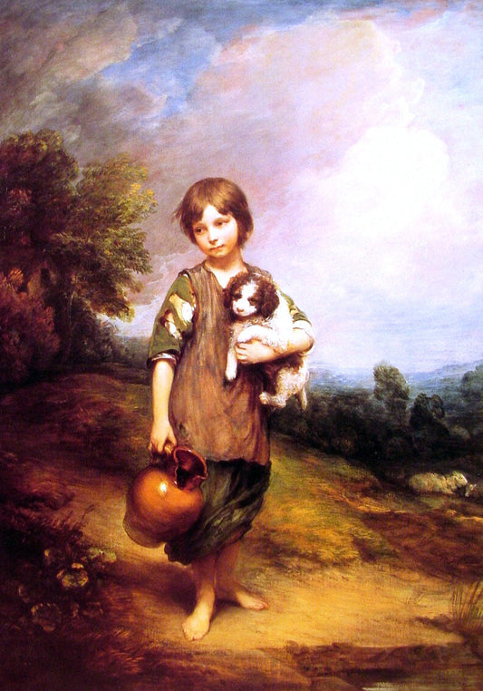  Thomas Gainsborough Cottage Girl with Dog and Pitcher - Canvas Print