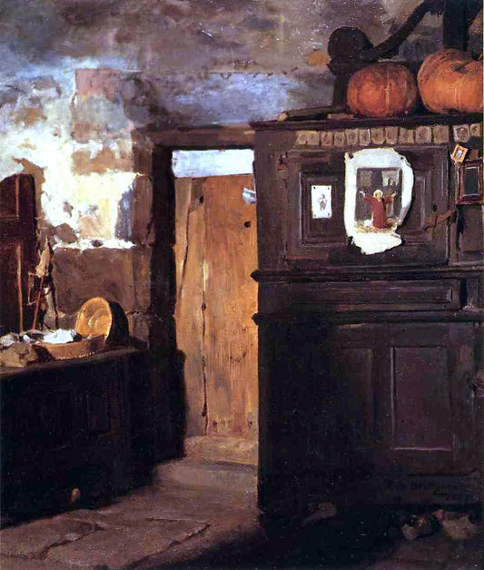  Frederick Arthur Bridgeman Cottage Interior - Canvas Print