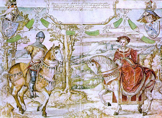  Bernaert Van Orley Count Henry I of Nassau with his Bride - Canvas Print