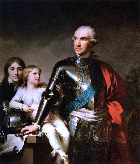  I Johann Lampi Count Stanislas Felix Potocki and his Two Sons - Canvas Print