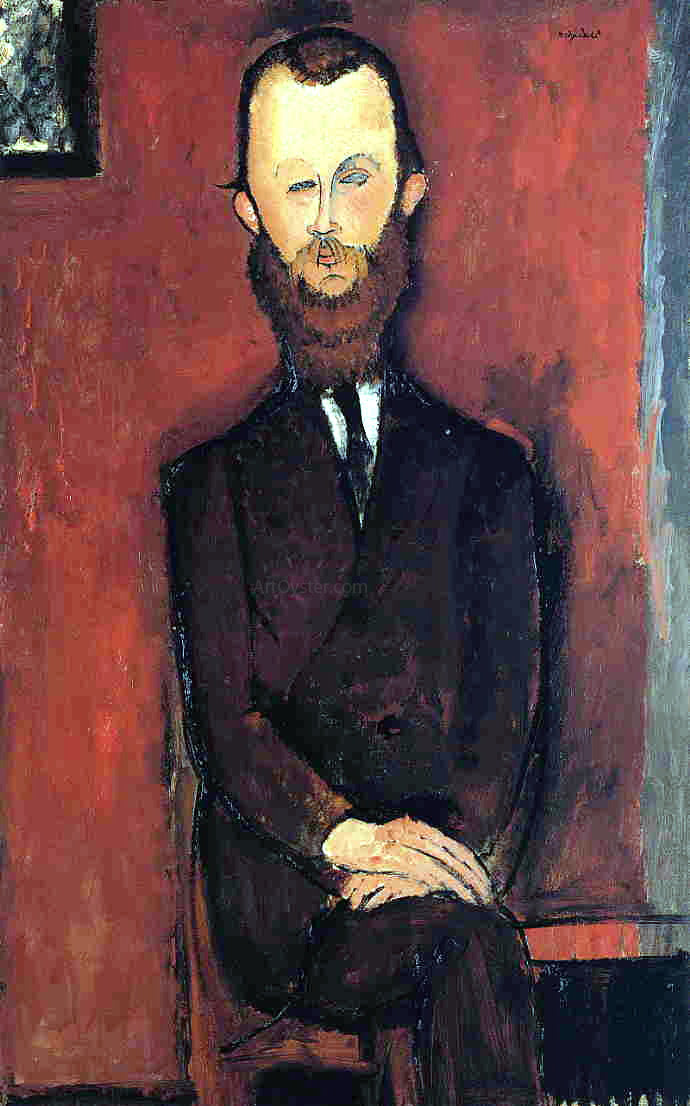  Amedeo Modigliani Count Weilhorski (also known as Portrait of Count W. - unfinished) - Canvas Print
