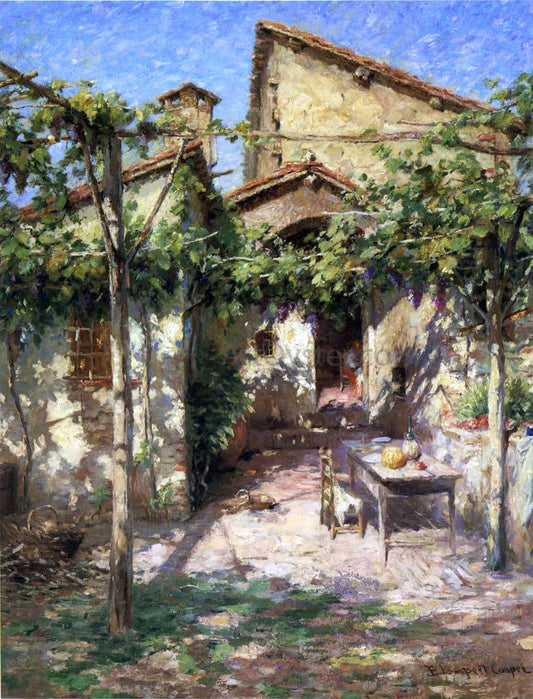  Emma Lampert Cooper A Courtyard Scene - Canvas Print