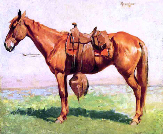  Frederic Remington A Cow Pony - Canvas Print