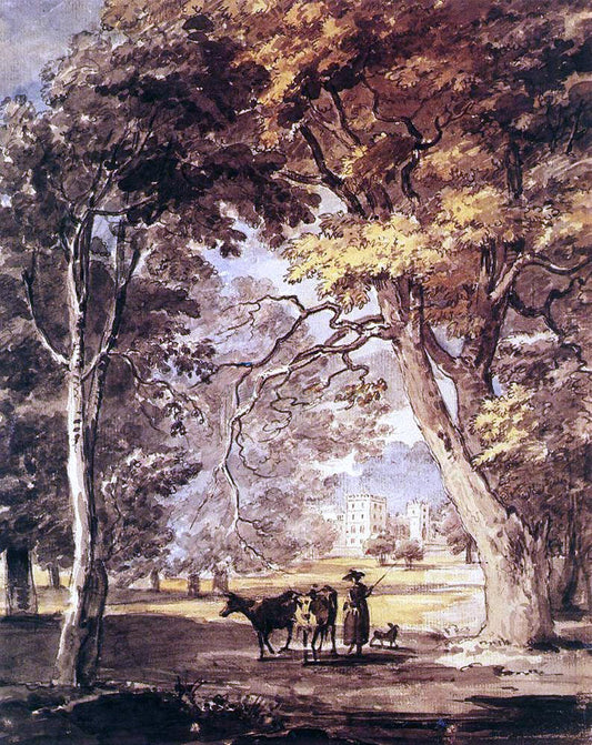  Paul Sandby Cow-Girl in the Windsor Great Park - Canvas Print