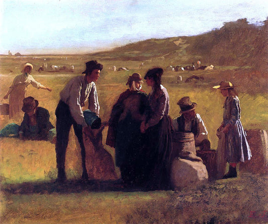  Eastman Johnson Cranberry Pickers - Canvas Print