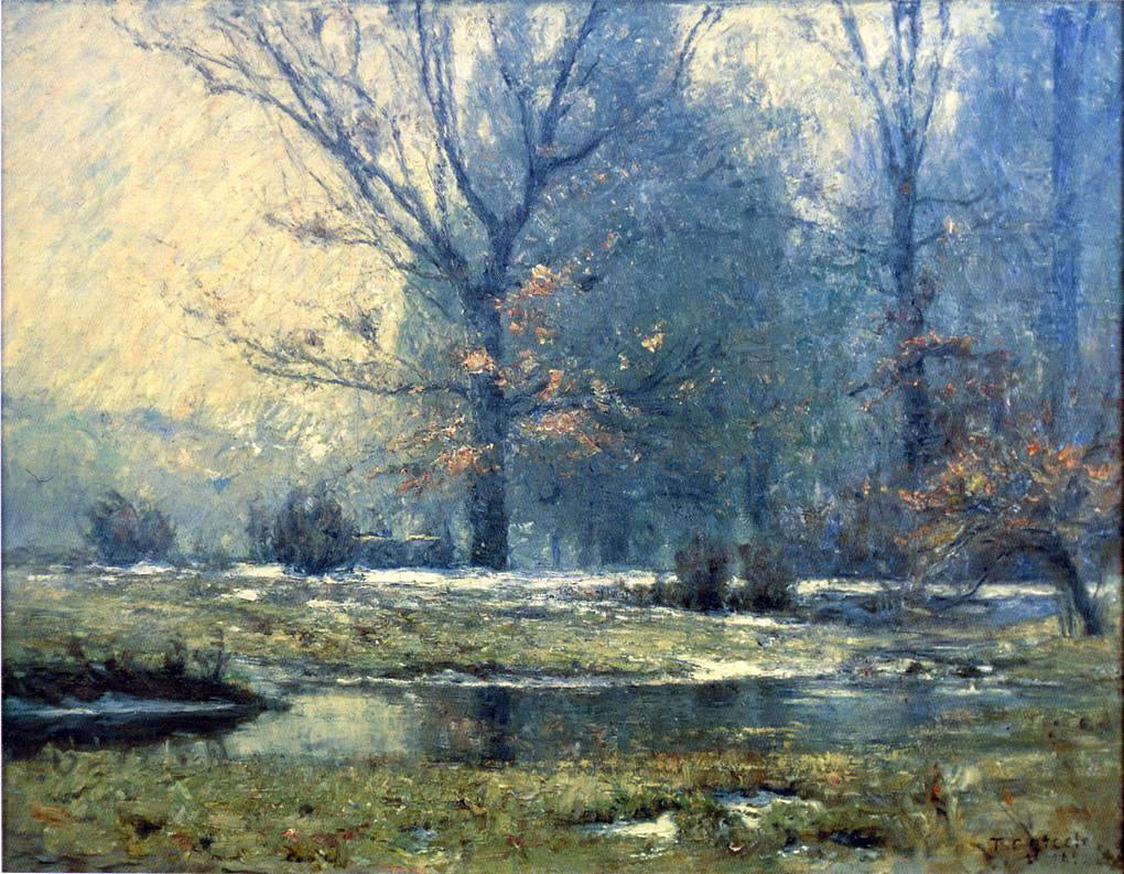  Theodore Clement Steele Creek in Winter - Canvas Print