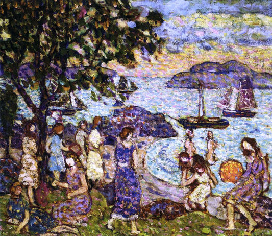 Maurice Prendergast Crepuscule (also known as Along the Shore or Beach) - Canvas Print