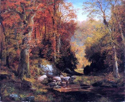  Thomas Moran Cresheim Glen, Wissahickon, Autumn - Canvas Print