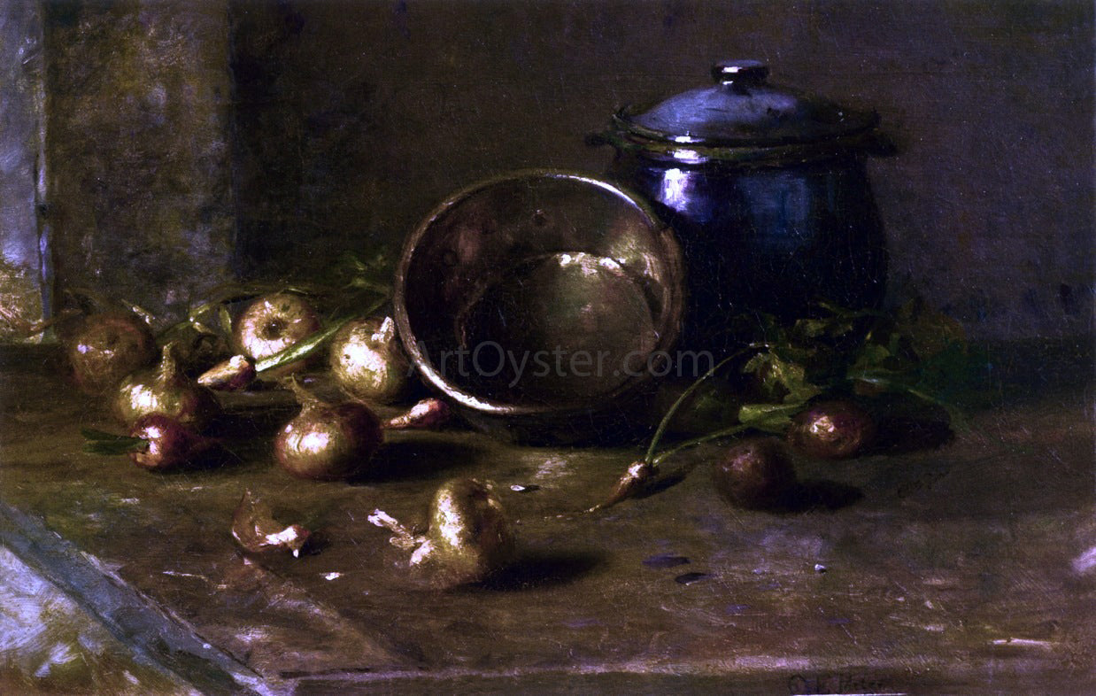  Charles Ethan Porter Crock, Kettle, and Onions - Canvas Print