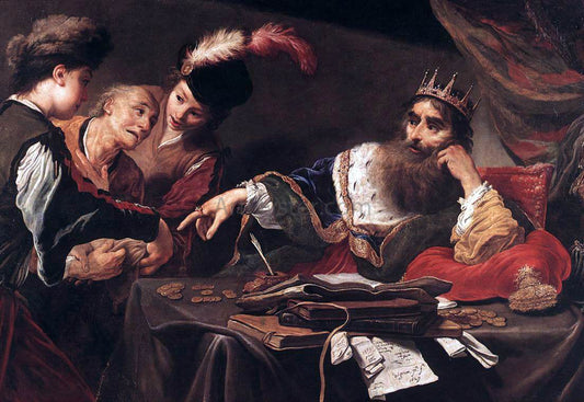  Claude Vignon Croesus Receiving Tribute from a Lydian Peasant - Canvas Print