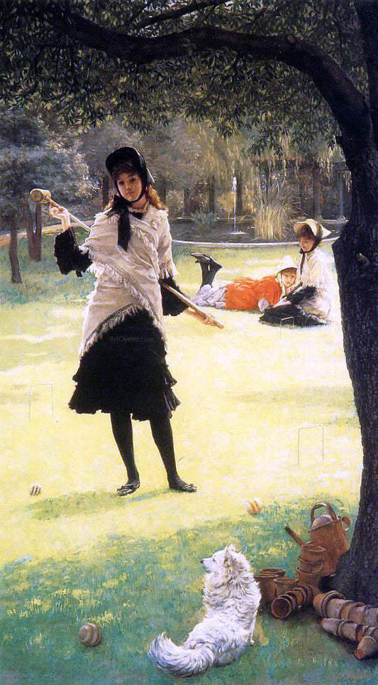  James Tissot Croquet - Canvas Print