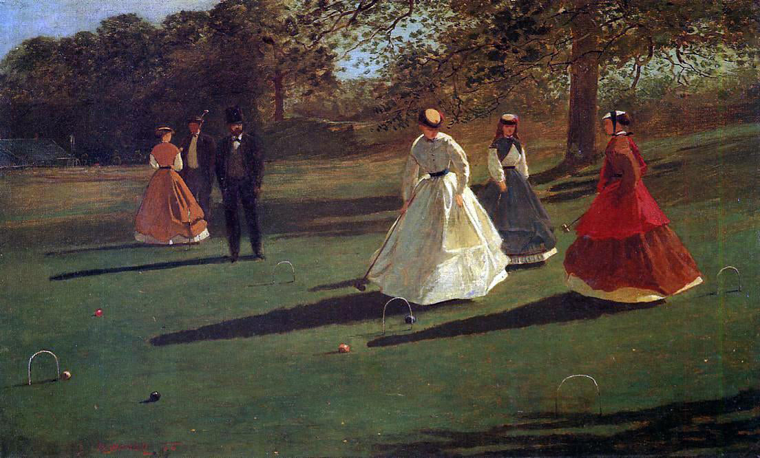  Winslow Homer Croquet Players - Canvas Print