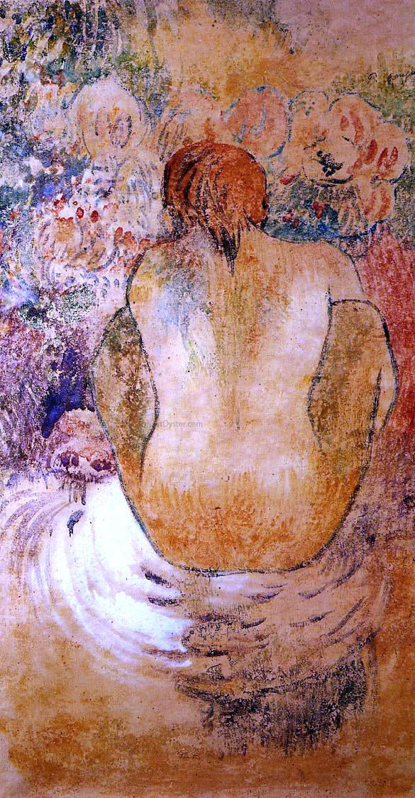  Paul Gauguin Crouching Marquesan Woman See from the Back - Canvas Print
