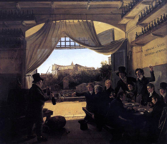  Franz Ludwig Catel Crown Prince Ludwig in the Spanish Wine Tavern in Rome - Canvas Print