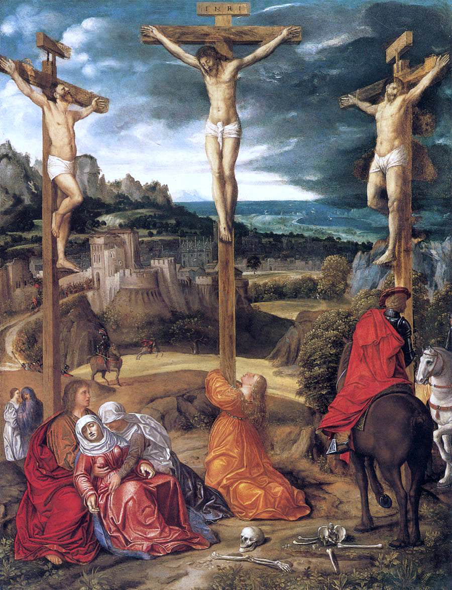  Giovanni Girolamo Savoldo Crucifixion - Canvas Print