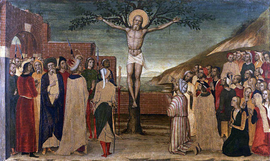  Carlo Braccesco Crucifixion of St Andrew - Canvas Print