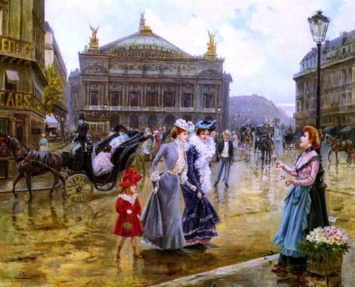  Joaquin Pallares Allustante Cruzando la calle - Canvas Print