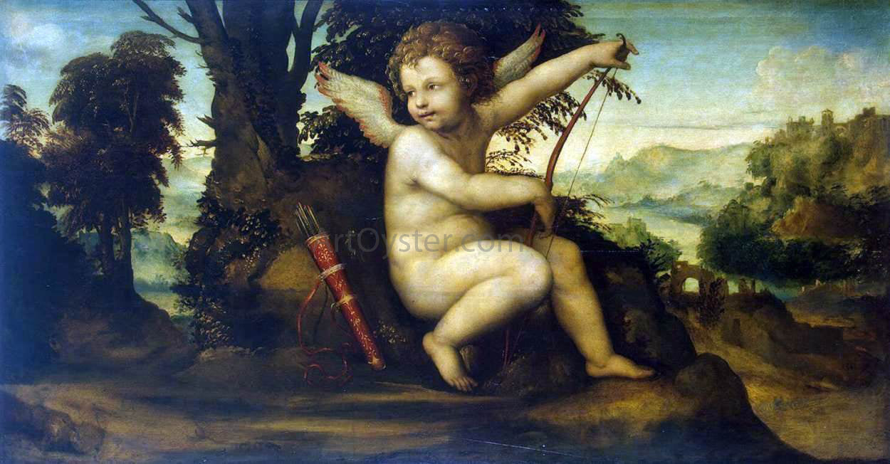  Il Sodoma Cupid in a Landscape - Canvas Print