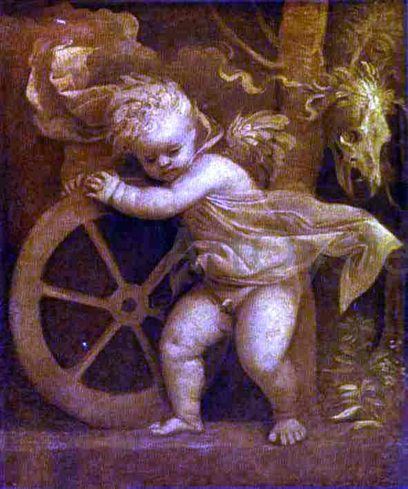  Titian Cupid with the Wheel of Fortune - Canvas Print